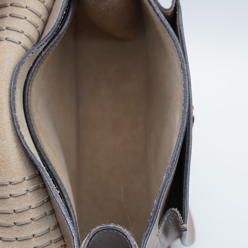 Chloe Grey Hudson Whipstitch Leather Shoulder Bag - Picture 7 of 8